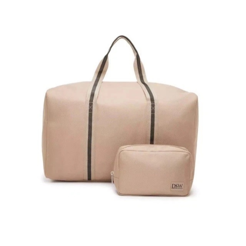 2 New Travel Gym Set Duffle Weekend Bag Fannie Pack Waist Bag Taupe Neutral